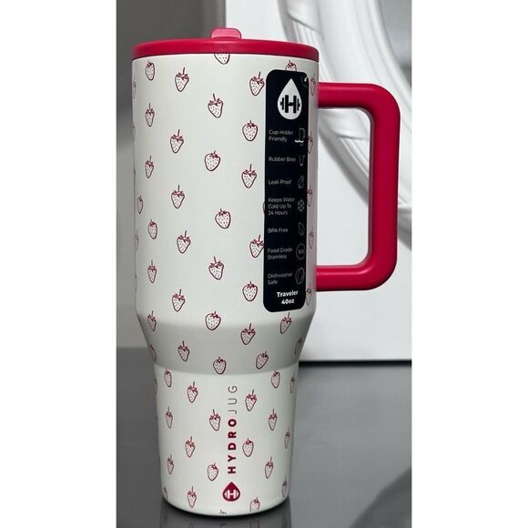 HydroJug x Anthropologie 40oz Traveler, STRAWBERRY FIELD - Picture 2 of 5